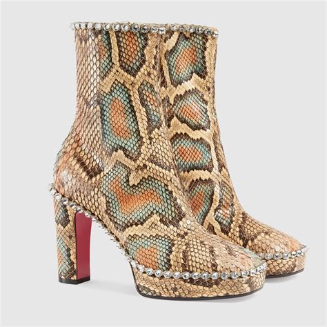 gucci python ankle boots|gucci thigh high boots sale.